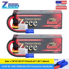 2x Zeee 14.8V 120C 4S Lipo