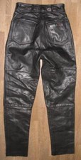 Motoline Femmes Motard - Jean en Cuir/ Motard- Pantalon Cuir Noir Taille 36