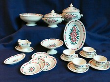 DINETTE ANCIENNE - FAÏENCE FINE CREIL/CHOISY - ART DÉCO VERS 1920 -19 pièces