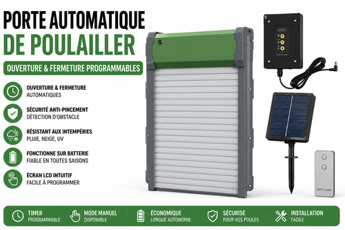 Porte automatique poulailler - automatique,