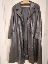Vintage Manteau Long en cuir