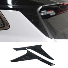 For Hyundai Kona 18-2023 Carbon Fiber Rear Side Window Triangle Wing Cover Trim