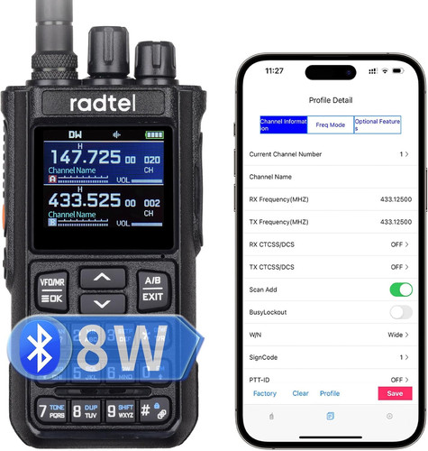 900 talkie walkie - rt-900, 8w