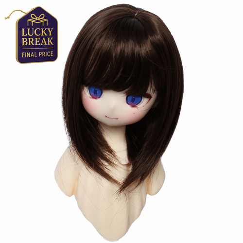 Doll wig short straight - doll,