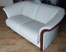 Canapé cuir 2 places et