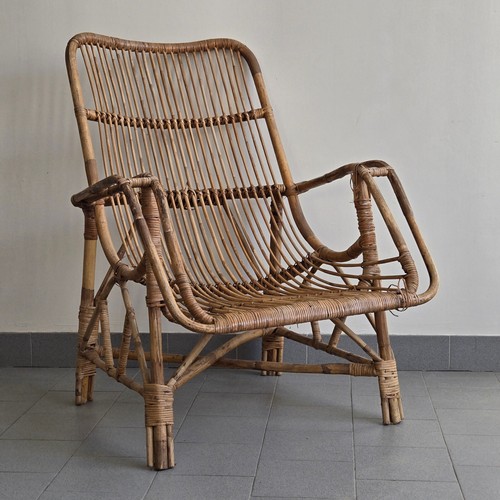 Fauteuil vintage 1960 - fauteuil, rotin