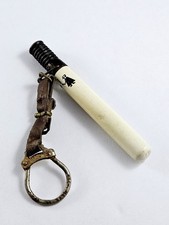 Vintage Miniature KEYCHAIN - BATON Hiding A Ballpoint Pen - 1960s - 8cm -