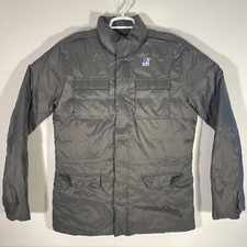 K-Way Down Fill Military Long Jacket Coat Green Women’s Large