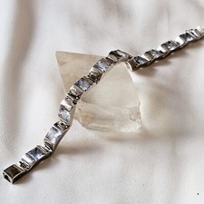 Bracelet Argent 925 Vintage Ted Lapidus L18cmx7mm Livré En Écrin