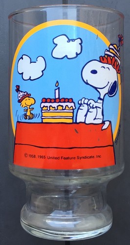 Verre snoopy happy birthday - verre,