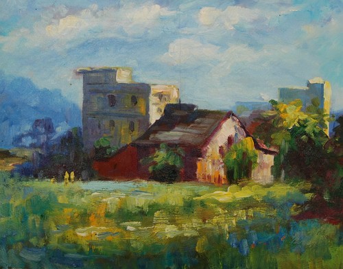 Tableau peinture huile sur - tableau,