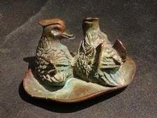 Chinese Bronze Hand Made *Mandarin Ducks* Statue