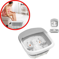 Bain de Pieds Pliable 500W Thalasso Bulle Chaleur Massage Magnétique
