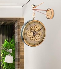 Horloge nautique silencieuse double face de 8 pouces horloge murale décoratio...