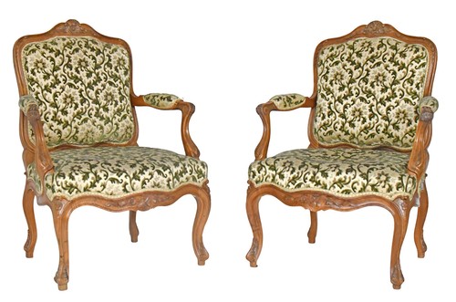 Paire fauteuils cabriolet - de,