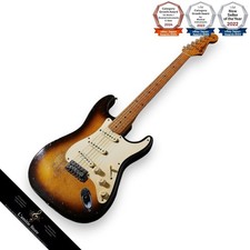 Guitare électrique Fender 1958 Stratocaster Sunburst avec manche en érable