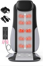 Shiatsu Back Massager w/ Heat, Deep Tissue Massage Chair Pad for Pain Relief