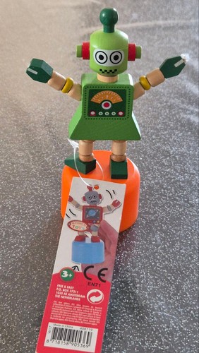 Figurine robot wakouwa - robot, bois