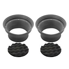 SPB65 Foldable Silicone 6.5” Car Speaker Baffle Kits with Egg Crate Foam, Pair