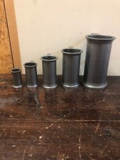 Lot Serie De 5 Chopes Etain