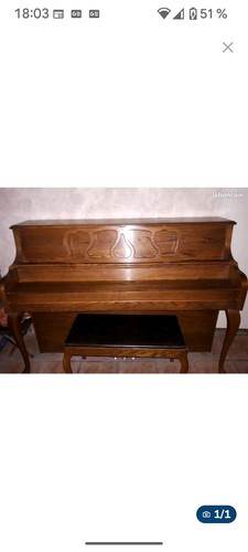 Piano droit études kimball - droit,