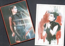 SINGER ARTIST / Lot of 2 cards: Jeanne MAS in Concert / illustrated CORREA
