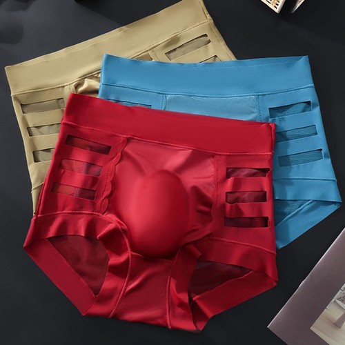 Slip homme soie glacée