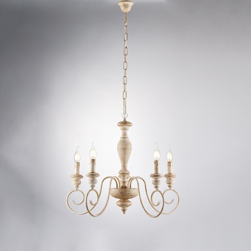 Lustre bois fer forgé - en, et