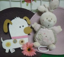 doudou lapin NICOTOY musical comme NEUF