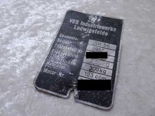 DDR Originale Plaque simson Sr