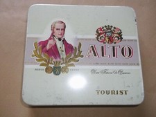 ancienne boite en tôle lithographiée  cigares alto-cigarettes