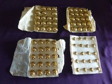 LOT OF 78 ANTIQUE GOLD UNIFORM BUTTONS 3 SIZES 4 PADS