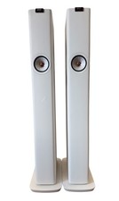 KEF LS60 Wireless Floorstanding Speakers (Pair) - White - Read