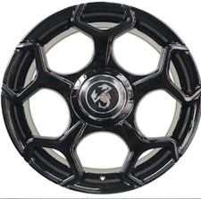 4 Jantes 16'' Fiat 500 look ABARTH black gloss