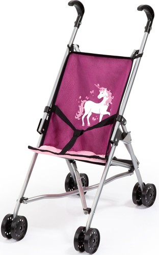 Poussette rose pour - , poupée
