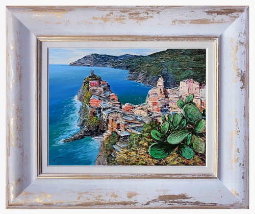 Cinque terre painting - painting, vernazza