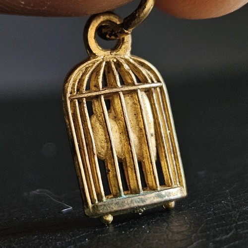 Pendentif cœur cage - pendentif,