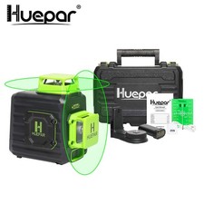 Huepar Niveau Laser Vert à 2x360 avec Batterie Li-ion Rechargeable & Étui rigide