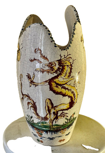 Vase craquelé chantourné - vase,