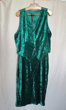 Ensemble velours vert : jupe