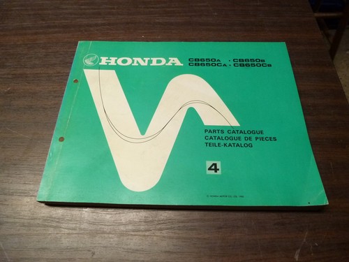 Parts list honda 650 c - 650, a