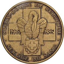 [#398626] Belgium, Medal, Croix Rouge, Service du Sang, 1985, Bronze, AU