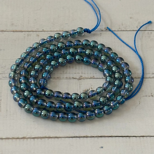 Perles aqua aura quartz bleu - aqua,