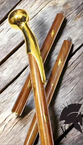 Canne bâton marche bois - canne,