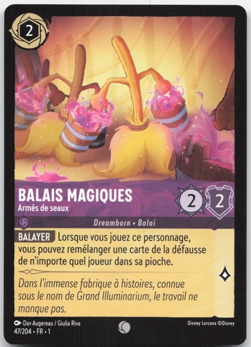 Carte lorcana balais - balais, magiques