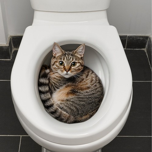 Amusant autocollant trou chat - autocollant,