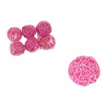 6 Boules de Rotin Osier