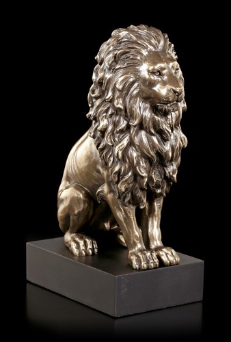 Statue sculpture lion assis - sculpture,