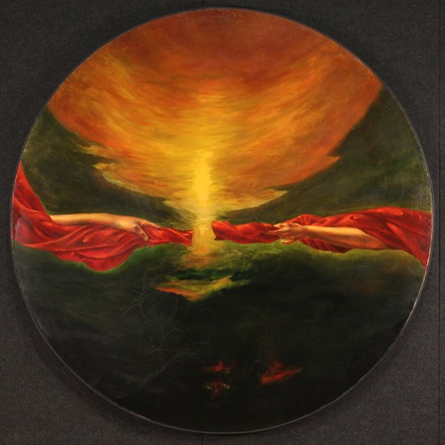 Peinture italien ronde carré - ronde,