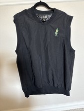 SDI Golf & More Men's Size L Green 1/4 Vest Lucky Charm Leprechaun